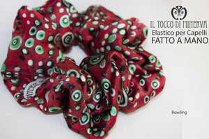 Elastico per capelli seta Bowling - Realizzato a mano - Il Tocco di Minerva