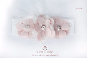 Fascia Testa per Neonato Sharon – realizzata a mano – HandMade - Il Tocco di Minerva