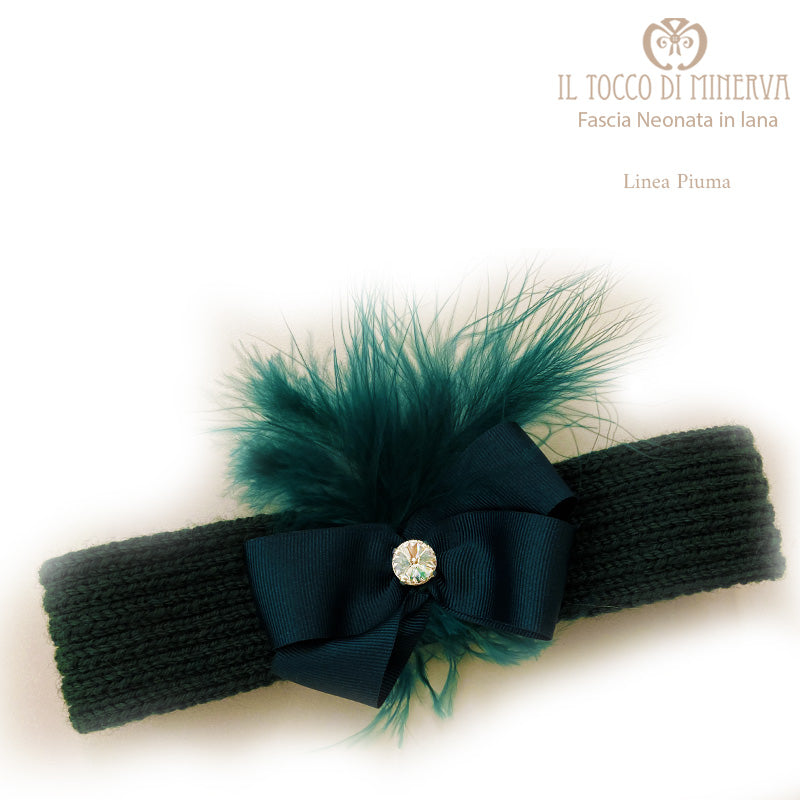 Fascia Neonata in pura lana Linea Piuma - Fatto a Mano - Il Tocco di Minerva