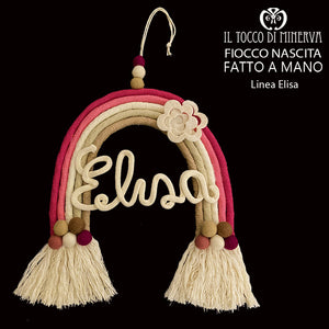 Fiocco Nascita linea arcobaleno - Fatto a Mano - Il Tocco di Minerva