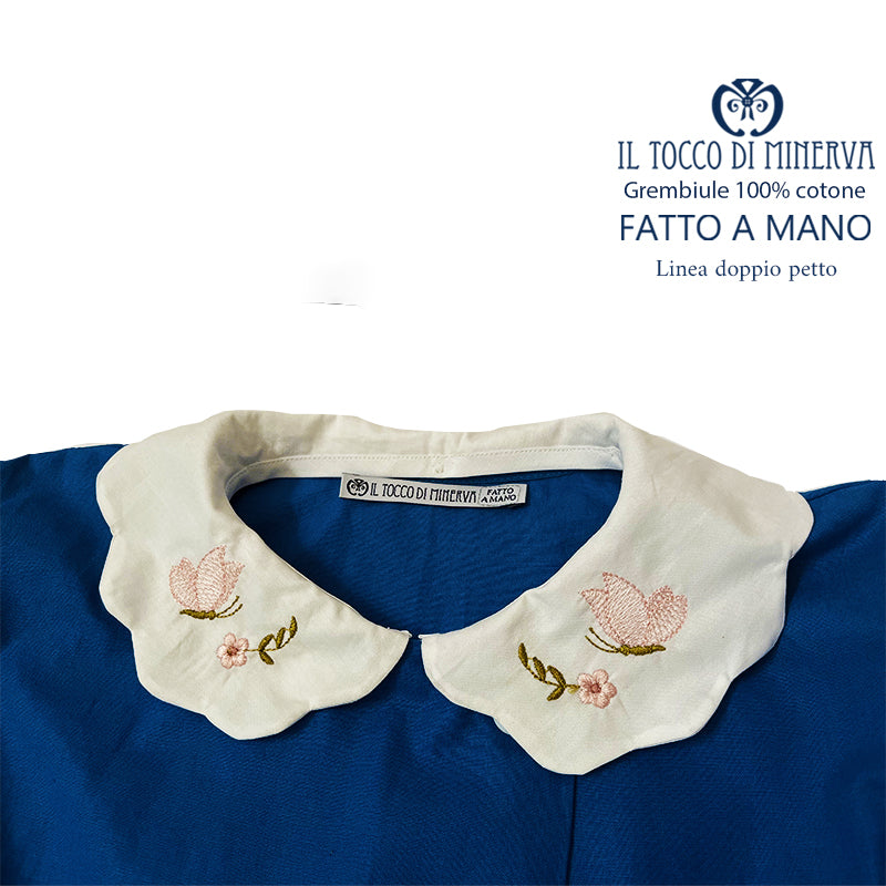 Grembiule Bimba Linea doppio petto - Fatto a mano - Il Tocco di Minerva