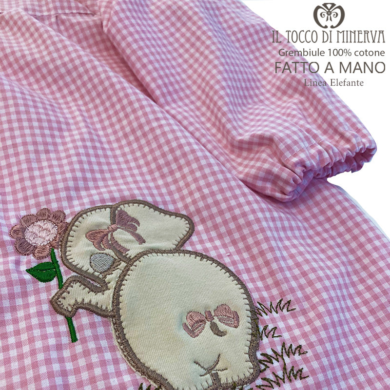 Grembiule Bimba Linea Elefante Personalizzato - Fatto a mano - Il Tocco di Minerva