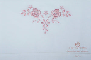 Lenzuolino culla cotone Battista Sofia Realizzato a mano - Handmade - Il Tocco di Minerva