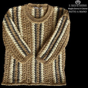 Maglia in cotone linea Champagne - fatto a mano - Il Tocco di Minerva