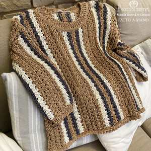 Maglia in cotone linea Champagne - fatto a mano - Il Tocco di Minerva