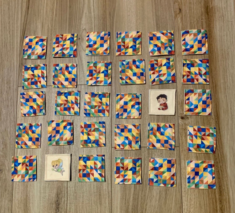 Memory in feltro per bambino fantasia supereroi - Fatto a Mano - Il Tocco di Minerva