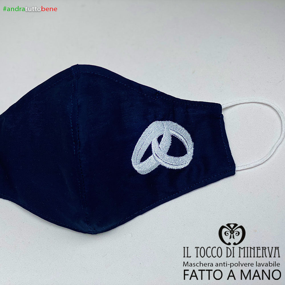 Mascherina forma 2 anti-polvere lavabile andrà tutto bene matrimonio anniversario - Il Tocco di Minerva