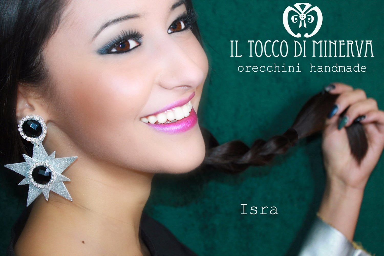 Orecchini argento nero lurex isra Realizzati A Mano – HandMade - Il Tocco di Minerva