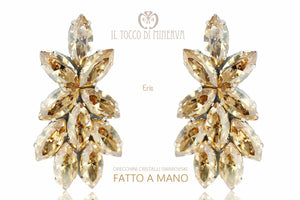 Orecchini in cristallo swarovski platino Eris Linea Sposa Realizzati a mano - Il Tocco di Minerva