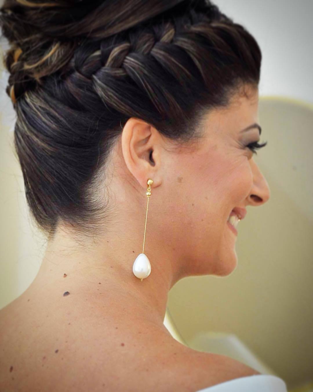 Orecchini perle Swarovski e argento 925 fatti a mano - Orecchini perle Swarovski argento 925 di alta qualità