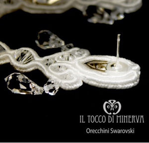 Orecchini Swarovski Michelle Linea Sposa Fatto a Mano - Il Tocco di Minerva
