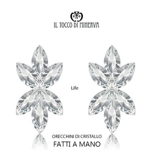 Orecchini di cristallo Life Linea Sposa fatto a mano - Il Tocco di Minerva