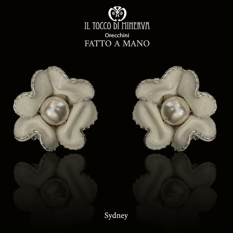 Orecchini Cristallo e perle Sydney Linea sposa - Fatto a Mano