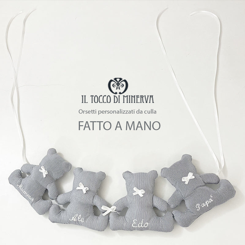 Orsetti personalizzati per culletta - Fatto a mano