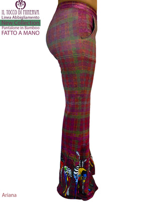 Pantalone Ariana in fibra naturale di bamboo - Fatto a mano - Il Tocco di Minerva