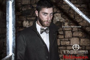 Papillon Uomo Amerigo seta tessuto alta moda - Realizzato a mano - Il Tocco di Minerva