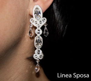 Orecchini Swarovski Michelle Linea Sposa Fatto a Mano - Il Tocco di Minerva