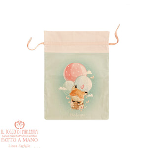 Sacca Primo Cambio Neonata Linea le Farfalle - Fatto a Mano - Il Tocco di Minerva