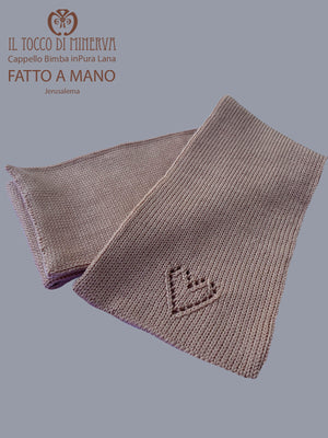 Sciarpa bimba pura lana rosa antico Jerusalema - Realizzato a Mano - Il Tocco di Minerva