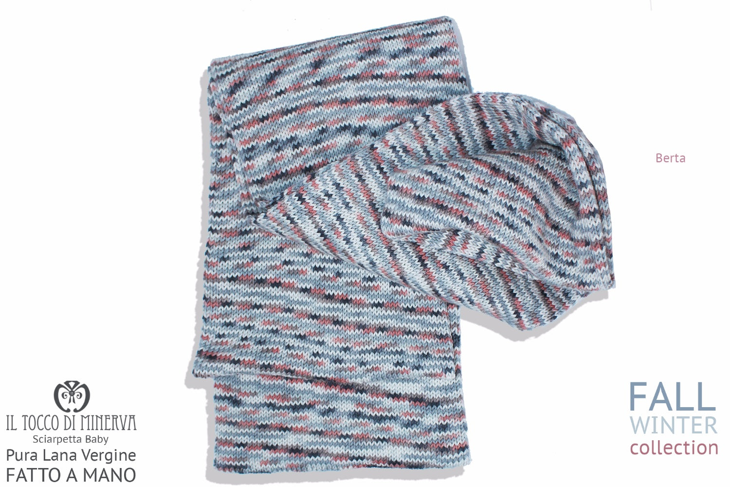 Sciarpetta pura lana Berta realizzata a mano - Handmade - Il Tocco di Minerva