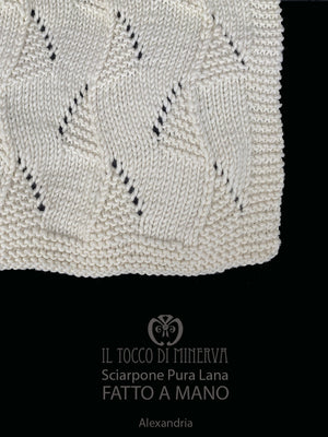 Sciarpone pura lana panna Alexandria - Realizzato a Mano - Il Tocco di Minerva