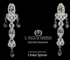 Orecchini Swarovski Michelle Linea Sposa Fatto a Mano - Il Tocco di Minerva