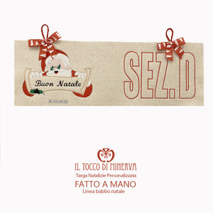 Dietro porta Natalizio personalizzato per sezione scolastica n 4 - Fatto a Mano - Il Tocco di Minerva