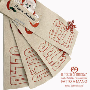 Dietro porta Natalizio personalizzato per sezione scolastica n 4 - Fatto a Mano - Il Tocco di Minerva