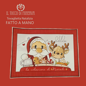 Tovaglietta Natalizia Prima Colazione linea dolce legno - Fatto a Mano - Il Tocco di Minerva