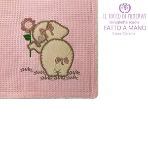 Tovaglietta asilo nido bambina Linea Elefante - Fatto a mano - Il Tocco di Minerva