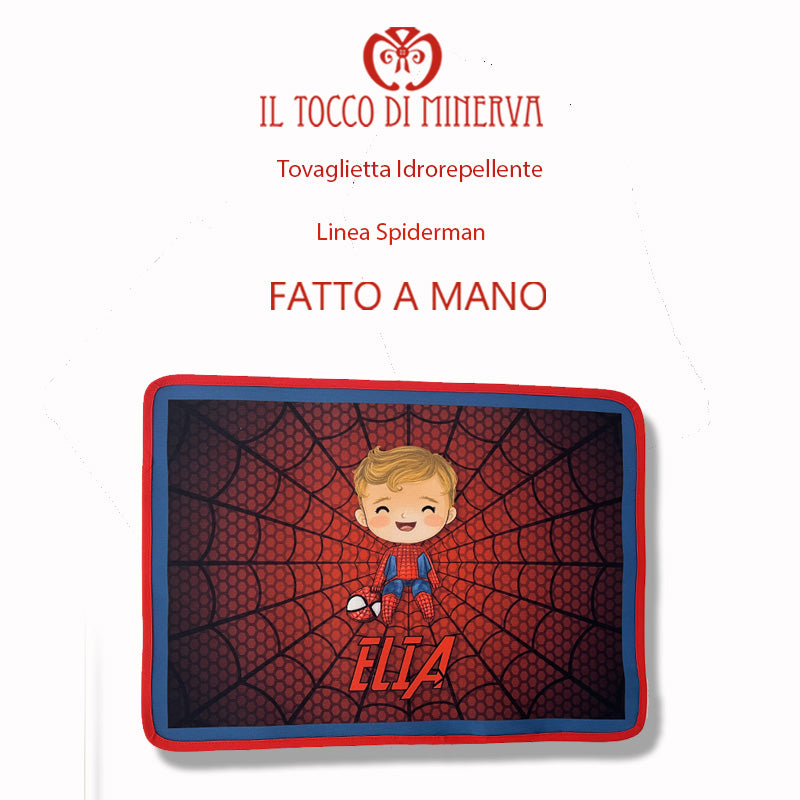 Tovaglietta idrorepellente spiderman personalizzata - fatto a mano - Il Tocco di Minerva
