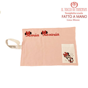 Tovaglietta scuola bambina Linea Minnie- Fatto a mano - Il Tocco di Minerva