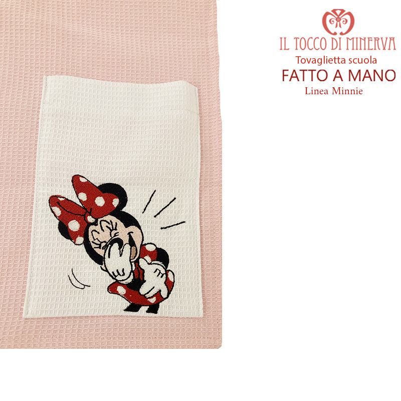Tovaglietta scuola bambina Linea Minnie- Fatto a mano - Il Tocco di Minerva