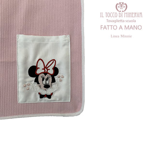 Tovaglietta scuola bambina Linea Minnie con laccetto- Fatto a mano - Il Tocco di Minerva