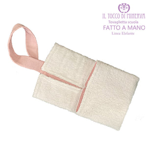 Tovaglietta asilo nido bambina Linea Elefante - Fatto a mano - Il Tocco di Minerva
