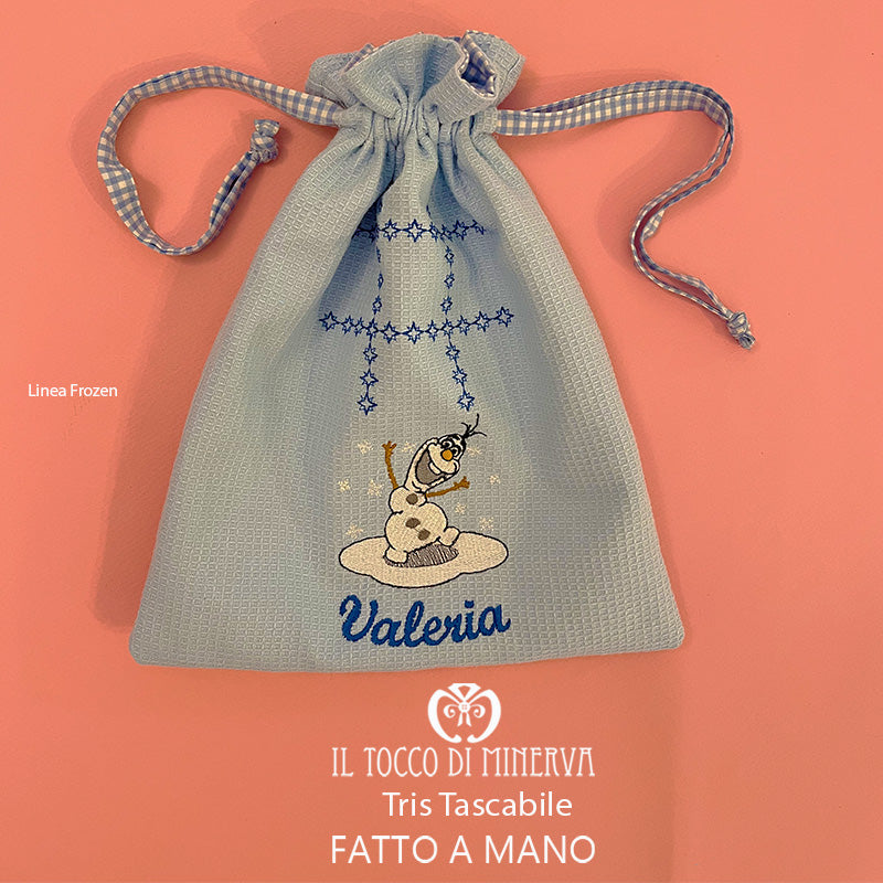 Tris tascabile linea Frozen Olaf personalizzato - fatto a mano - Il Tocco di Minerva