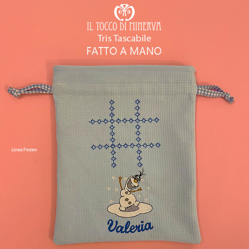 Tris tascabile linea Frozen Olaf personalizzato - fatto a mano - Il Tocco di Minerva