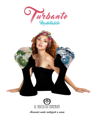 Turbante per capelli Cotone verde Elle Realizzato a Mano - Il Tocco di Minerva