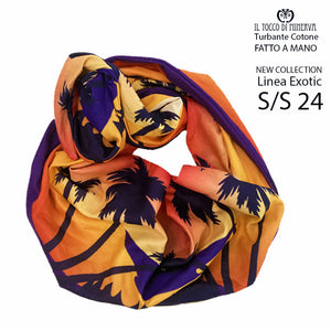 Turbante per capelli Cotone Linea Exotic Summer 24 - Fatto a Mano - Il Tocco di Minerva