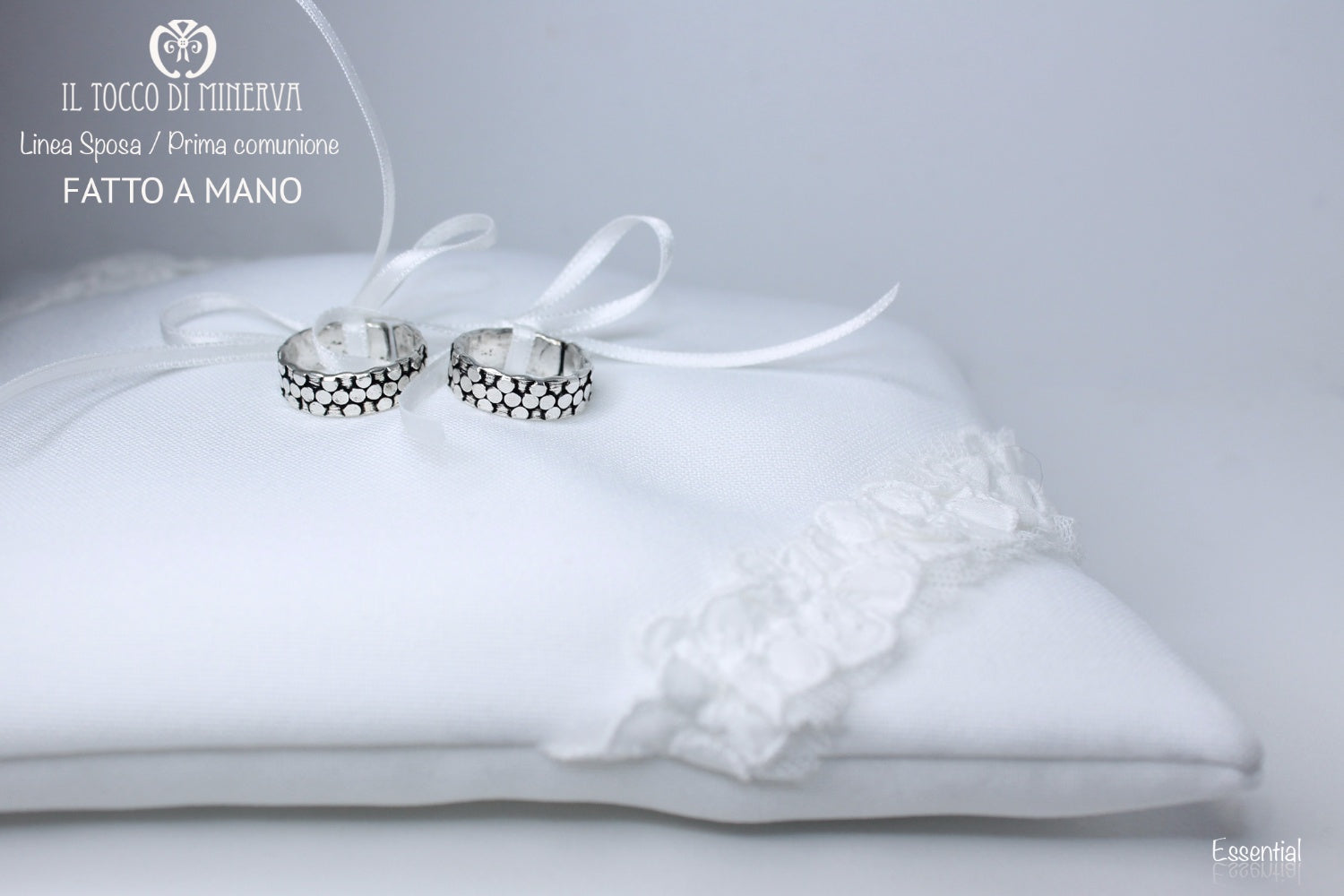 Cuscinetto porta fedi per matrimonio Essential Realizzato a mano - Handmade - Il Tocco di Minerva