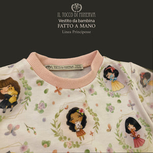 Vestito da bambina linea principessa - Fatto a mano - Il Tocco di Minerva