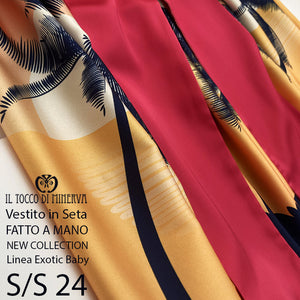 Vestito da bambina in seta Linea Exotic Summer 24 - Fatto a Mano - Il Tocco di Minerva