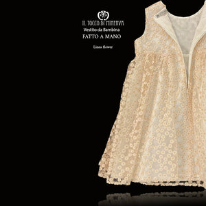 Vestito da Bambina Rosa tenue Linea Flowers - Fatto a Mano - Il Tocco di Minerva