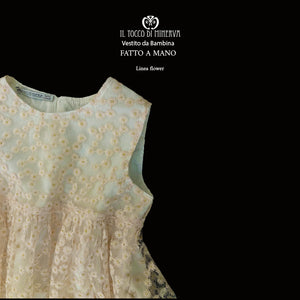 Vestito da Bambina Rosa tenue Linea Flowers - Fatto a Mano - Il Tocco di Minerva