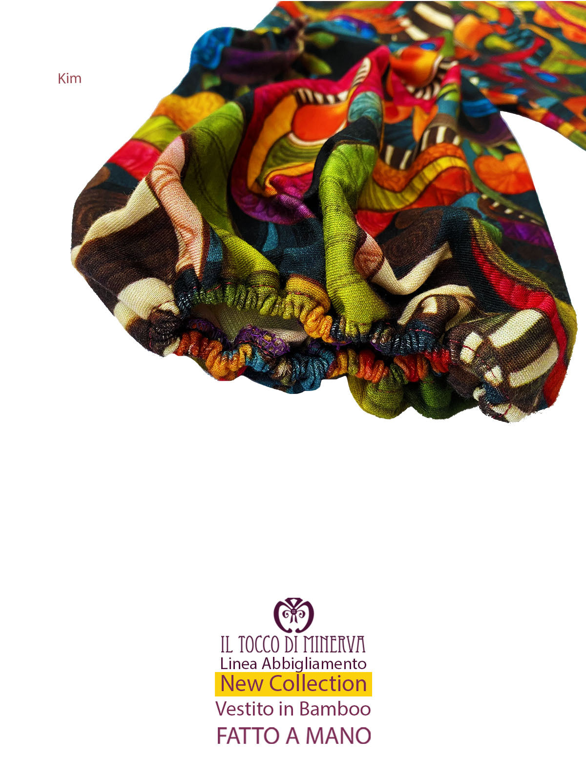 Vestito Kim in fibra naturale di bamboo - Fatto a mano - Il Tocco di Minerva