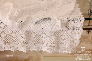 Copertina per Neonato 100% cotone Désirée – realizzata a mano – HandMade - Il Tocco di Minerva