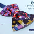 Papillon Uomo seta Witness tessuto alta moda - Realizzato a mano - Il Tocco di Minerva