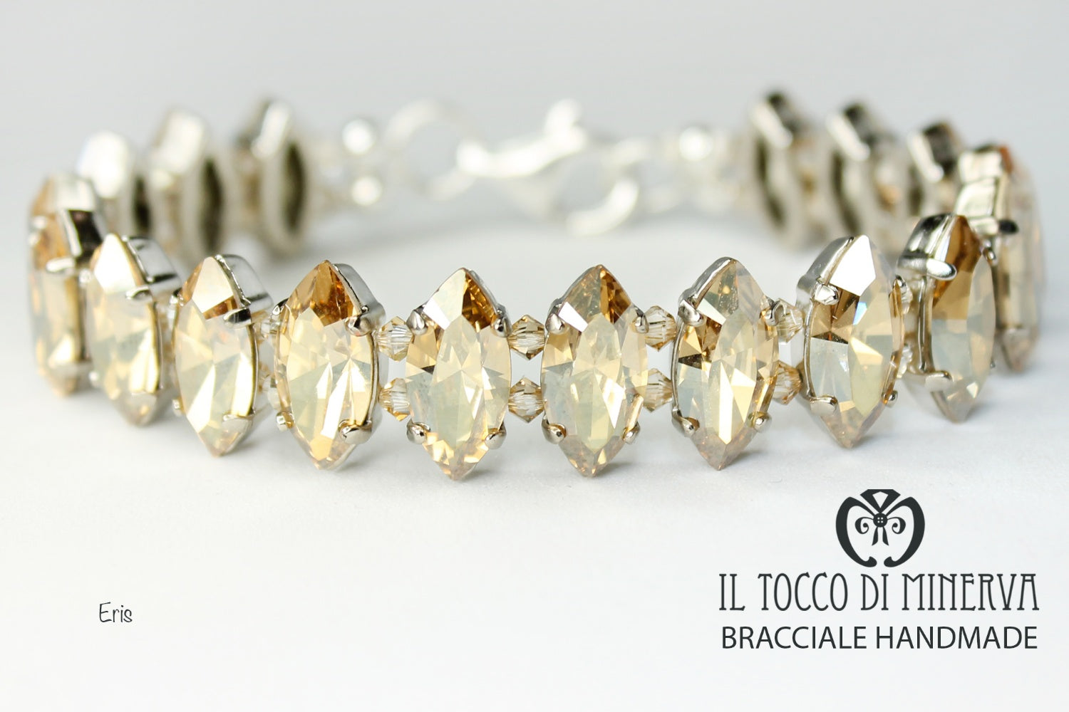 Bracciale Swarovski Eris Gold - Realizzato a mano - Il Tocco di Minerva