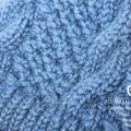 Cappello donna blu in lana biologica Bio - Realizzato a mano - Il Tocco di Minerva