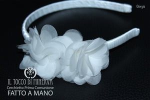 Cerchietto Prima Comunione/Cerimonia Giorgia Banco  – Realizzata A Mano - Il Tocco di Minerva